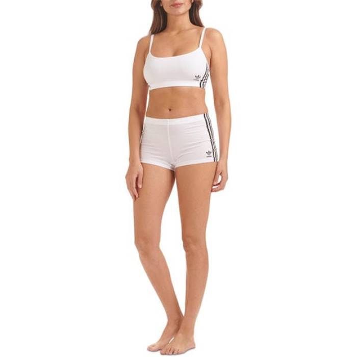 アディダス Adidas Originals 【 Adidas Comfort Flex Cotton Shorts Women White 】 アディダス さる股引き レディース 白いこと 白いこと
