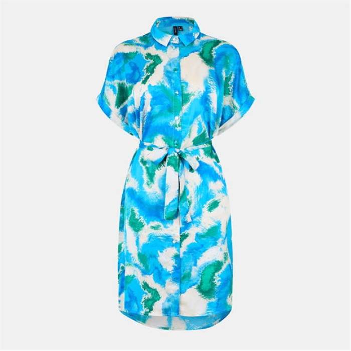 ヴェロモーダ Vero Moda 【 Shirt Dress Women Dresden Blue 】 ドレス レディース 青色 ブルー