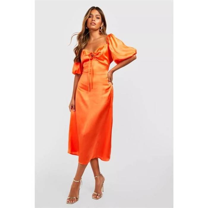 Influence 【 Satin Maxi Dress Women Orange 】 サテン ドレス レディース orange 橙・オレンジ 10,731円