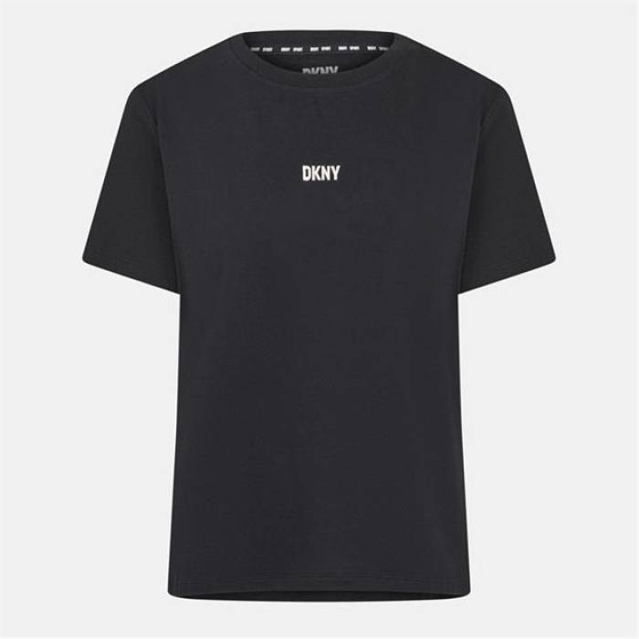 ダナキャランニューヨーク Dkny 【 Regular Fit Logo T-Shirt Women Black 】 ロゴ Tシャツ レディース 黒色 ブラック｜スニケス