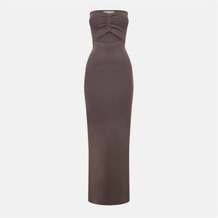 ジャック ウィルス Jack Wills 【 Knitted Bandeau Dress Women Brown 】 ドレス レディース 茶色 ブラウン