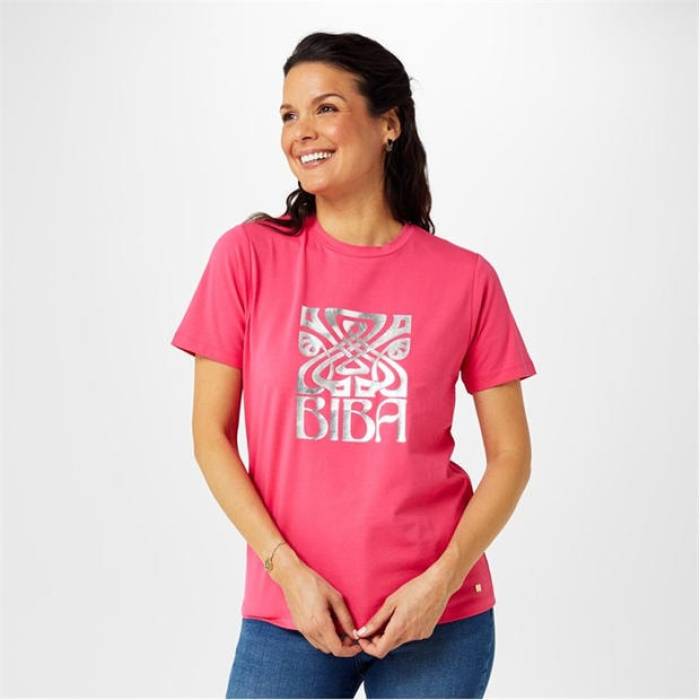Biba 【 Logo T-Shirt Women Raspberry 】 ロゴ Tシャツ レディース 13,419円