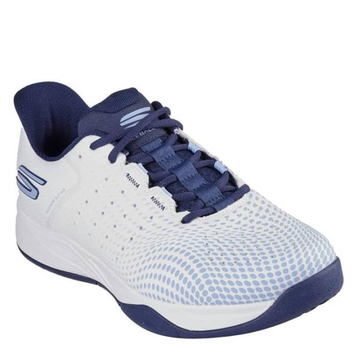 スケッチャーズ Skechers 【 Viper Court Reload Padel Trainers Men White/Blue 】 コート シューズ スニーカー メンズ 白色 ホワイト 青色 ブルー