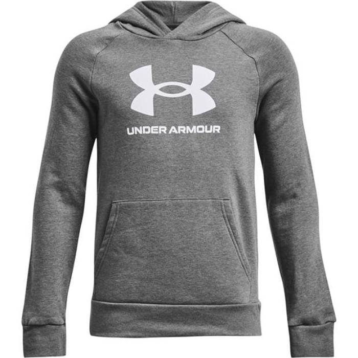 アンダーアーマー Under Armour 【 Armour Ua Rival Fleece Hoodie Boy's Kids Gray 】 ライバル フリース フーディー パーカー ジュニア キッズ gray 灰色・グレー・グレイ｜スニケス