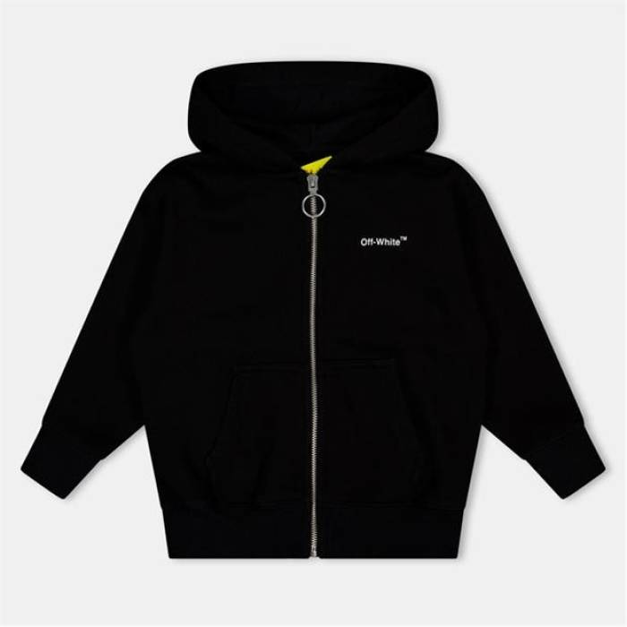 Off White 【 Kids Zip Hoodie Kids Black Multi 】 フーディー パーカー お坊っちゃん キッズ 黒いこと 黒いこと