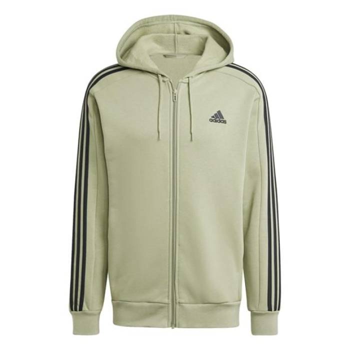 アディダス Adidas 【 Essentials Fleece 3-Stripes Full-Zip Hoodie Mens Men Tent Green 】 フリース フルジップ フーディー パーカー メンズ メンズ green 緑・グリーン