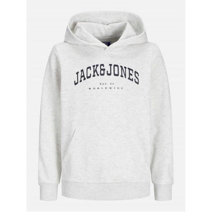Jack And Jones 【 Varsity Hoodie Jn62 Kids White Melange 】 フーディー パーカー お坊っちゃん キッズ 白いこと 白いこと