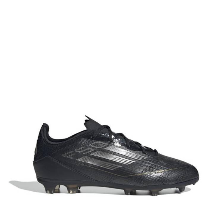 アディダス  【 F50 Elite Childrens Firm Ground Football Boots Kids Black/Silver 】 エリート フットボール ブーツ ジュニア キッズ 黒色 ブラック Silver 銀色・シルバー