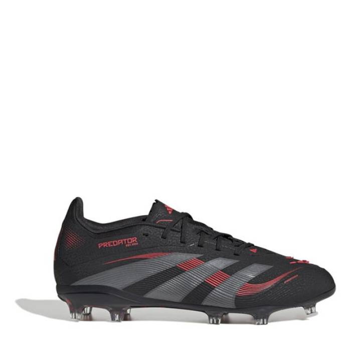 アディダス Adidas 【 Predator Elite Junior Firm Ground Football Boots Kids Black/Grey 】 プレデター エリート フットボール ブーツ ジュニア キッズ 黒色 ブラック 灰色 グレー｜スニケス