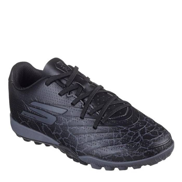 スケッチャーズ Skechers 【 Skx 1 Junior Astro Turf Football Boots Kids Black/Silver 】 ターフ フットボール ブーツ ジュニア キッズ 黒色 ブラック Silver 銀色・シルバー