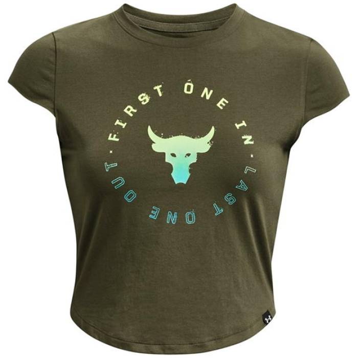 アンダーアーマー Under Armour 【 Project Rock Night Shift Cap T-Shirt Womens Women Green 】 ナイト爵 旗がしら かぶり笠 ティーシャツ レディース レディース green 緑・緑であること
