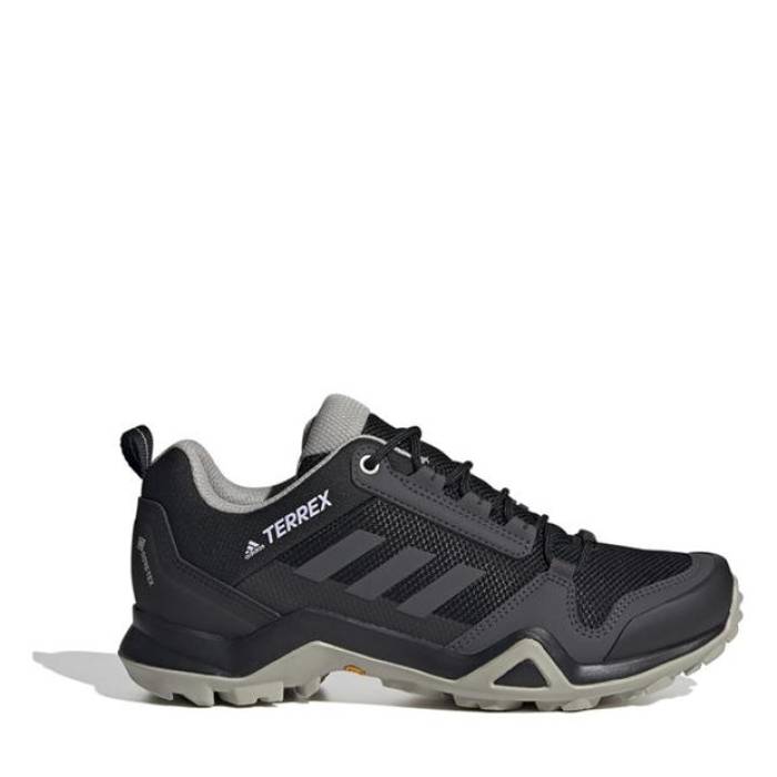 アディダス Adidas 【 Terrex Ax3 Gore-Tex Walking Shoes Ladies Women Black/Grey 】 ゴアテックス シューズ 運動すること靴 レディース 黒いこと 黒いこと 薄墨色 薄墨色