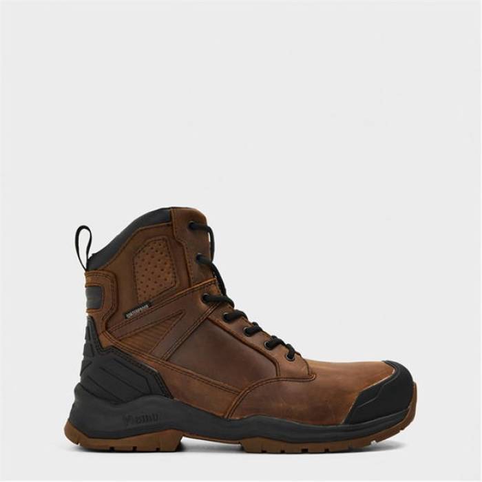 Vismo 【 Unisex Adults Safety Steel Toe Cap Boot Men Brown 】 Steel スティール キャップ 帽子 ブーツ メンズ 茶色 ブラウン｜スニケス