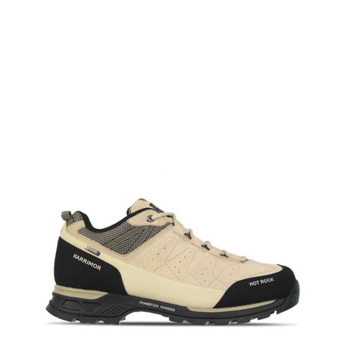 Karrimor 【 Hot Rock Waterproof Walking Shoes Mens Men Beige/Black 】 シューズ 運動すること靴 メンズ メンズ ベージュ 黒いこと 黒いこと