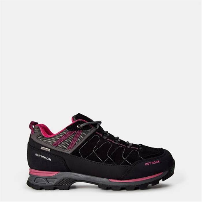 Karrimor 【 Hot Rock Waterproof Walking Shoes Womens Women Black/Pink 】 シューズ 運動すること靴 レディース レディース 黒いこと 黒いこと pink サクラ色