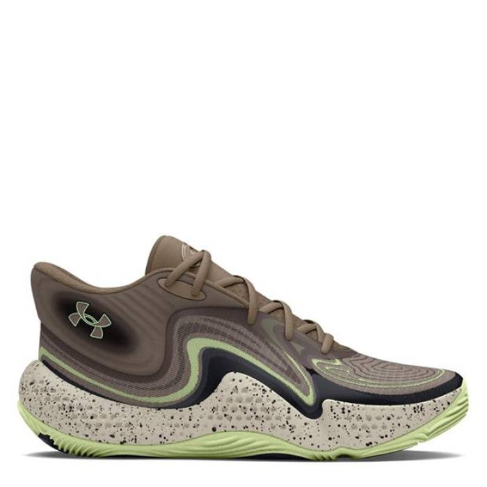 アンダーアーマー Under Armour 【 Adults\u0027 Spawn Mid Camo Basketball Trainers Men Brown 】 ミッド 家鴨柄 籠球 シューズ スニーカー メンズ 赤銅色 赤銅色