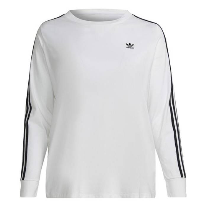 アディダス Adidas Originals 【 3-Stripe Long Sleeve Top Women White 】 Sleeve 衣袂 レディース 白いこと 白いこと
