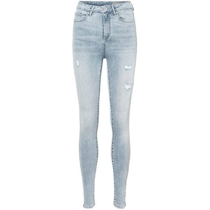 ヴェロモーダ Vero Moda 【 Women\u0027s High Rise Slim Fit Jeans Women Blue Denim 】 レディース ご機嫌 ライズ slim か細い デニム レディース 青味 青み ジーンズ