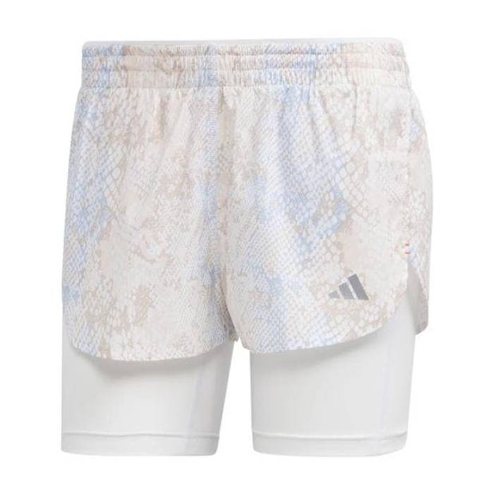 アディダス Adidas 【 Run Fast 2-In-1 Shorts Womens Women White/Alumina 】 ラン ファスト ショーツ レディース レディース 白色 ホワイト｜スニケス