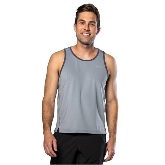 ネイサン Nathan 【 Performance Running Vest Men Monument Grey 】 演奏 より良い メンズ 薄墨色 薄墨色
