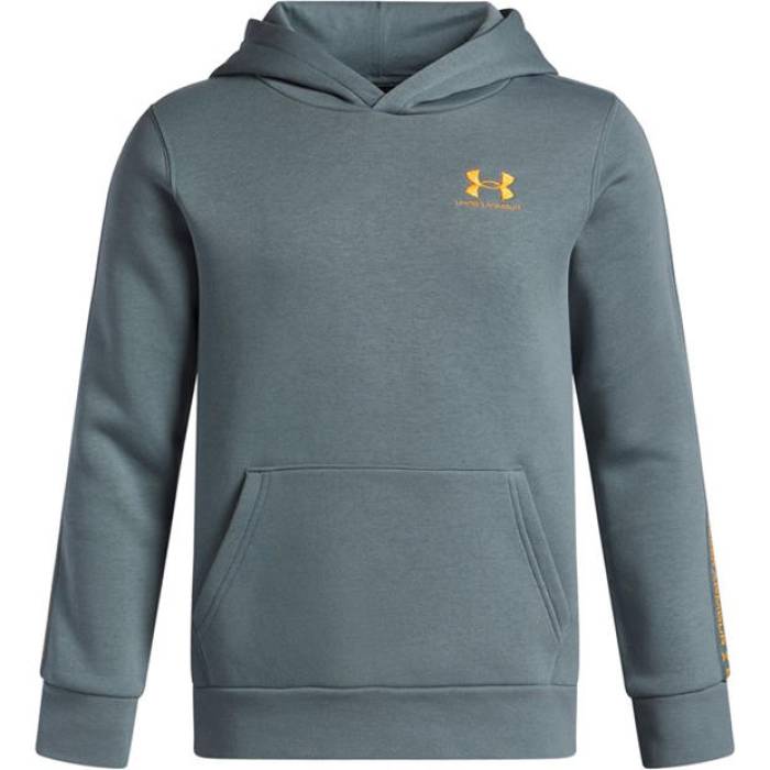 アンダーアーマー Under Armour 【 Icon Fleece Taping Juniors Hoodie Kids Jasper Blue 】 アイコン フリース フーディー パーカー お坊っちゃん キッズ 青碧 青碧