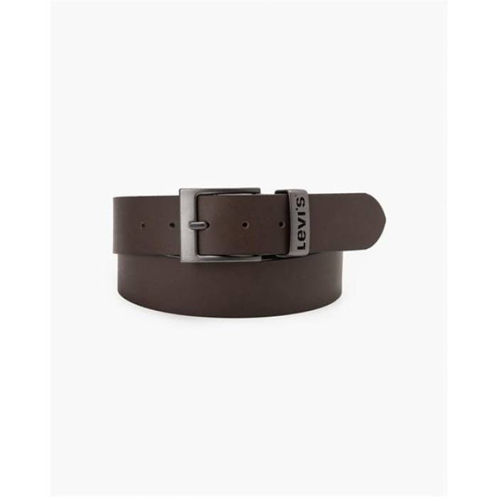 リーヴァイズジーンズ Levis 【 Men\u0027s Ashland Metal Harness Leather Belt Unisex Brown 】 メンズ 金属元素 なめし革 胴締め ユニ一発やる 赤銅色 赤銅色
