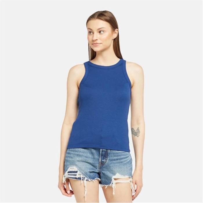 リーバイス Levis 【 Women's Dreamy Coastal Fjord Tank Vest Women Mazarine Blue 】 レディース タンクトップ ベスト レディース 青色 ブルー｜スニケス