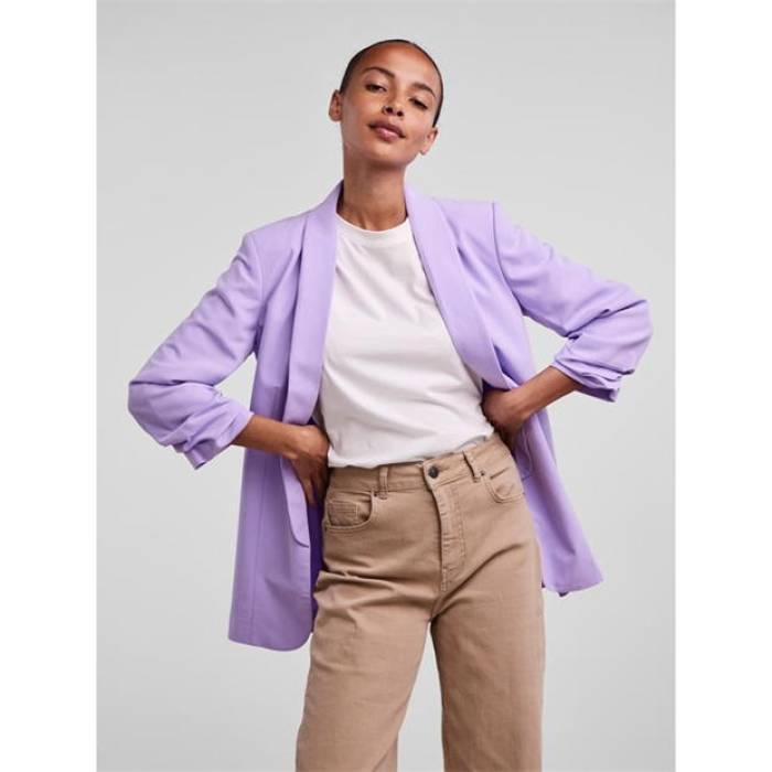 ピーシーズ Pieces 【 Women's Blazer Women Purple Rose 】 レディース ブレイザー レディース Purple 紫・パープル Rose ローズ