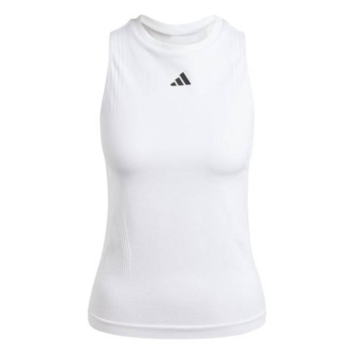 アディダス Adidas 【 Tennis Pro Aeroready Seamless Y-Tank Top Women White 】 庭球 労働者階級 レディース 白いこと 白いこと