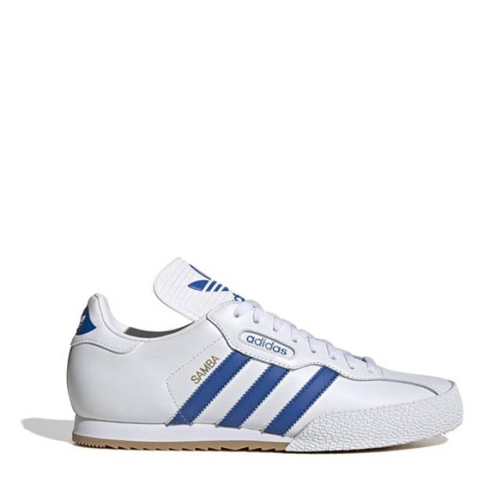 アディダス Adidas 【 Samba Super Mens Trainers Men White/Blue 】 サンバ メンズ シューズ スニーカー メンズ 白色 ホワイト 青色 ブルー