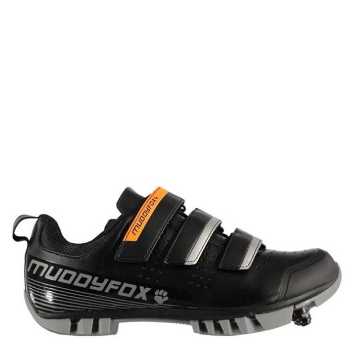 Muddyfox 【 Mtb100 Junior Cycling Shoes Kids Black/Grey 】 シューズ 運動すること靴 お坊っちゃん キッズ 黒いこと 黒いこと 薄墨色 薄墨色
