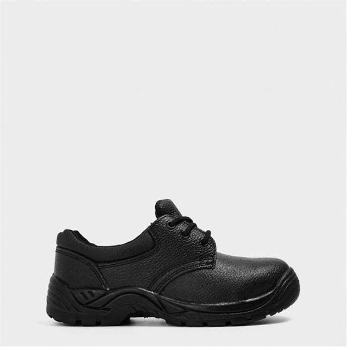 Contractor 【 Unisex Kids\u0027 Contrac Safety Steel Toe Cap Boot Kids Black 】 Steel スチール写真 旗がしら かぶり笠 ブーツ お坊っちゃん キッズ 黒いこと 黒いこと
