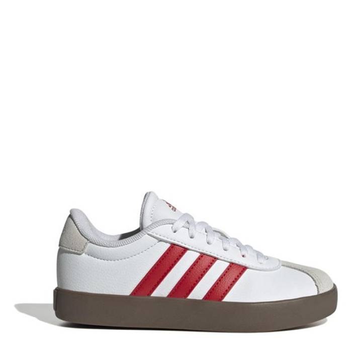 アディダス Adidas 【 Vl Court 3.0 Shoes Junior Boys Kids Wht/Sclt/Gry 】 コート シューズ 運動靴 ジュニア キッズ
