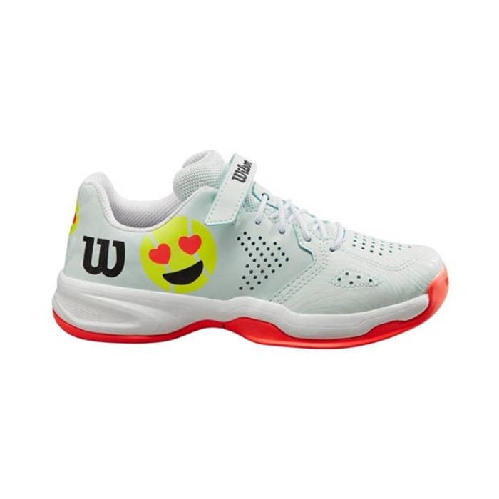 ウィルソン Wilson 【 Kids\u0027 Kaos Emo Tennis Shoes Kids White/Coral 】 庭球 シューズ 運動すること靴 お坊っちゃん キッズ 白いこと 白いこと