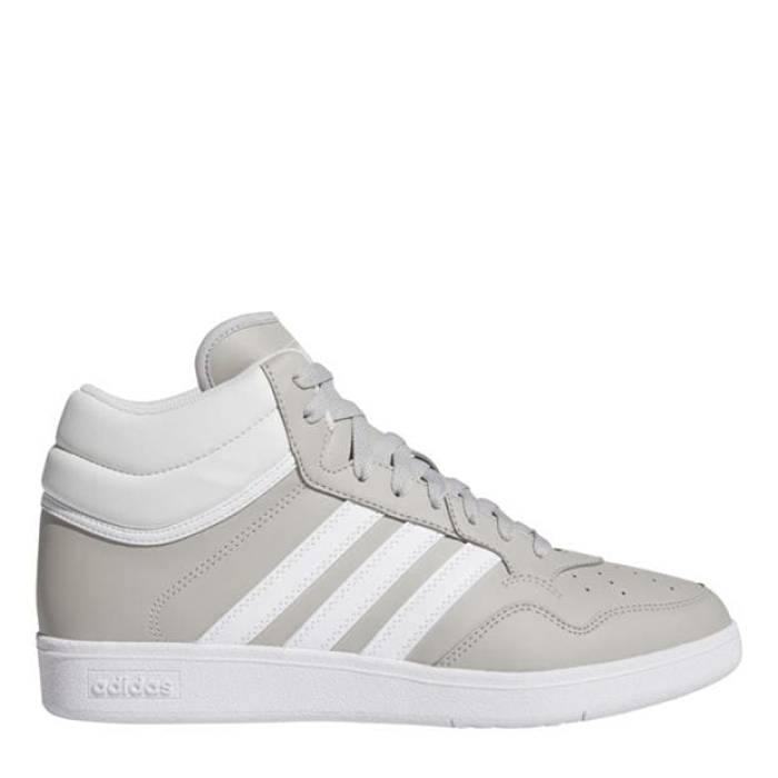 アディダス Adidas 【 Kids\u0027 Hoops Mid Basketball Trainers Kids Grey Two/ White 】 ミッド 籠球 シューズ スニーカー 御坊っちゃん キッズ 薄墨色 薄墨色 白いこと 白いこと スポーツ・アウトドア-キッズ・ジュニア用シューズ-シューズ