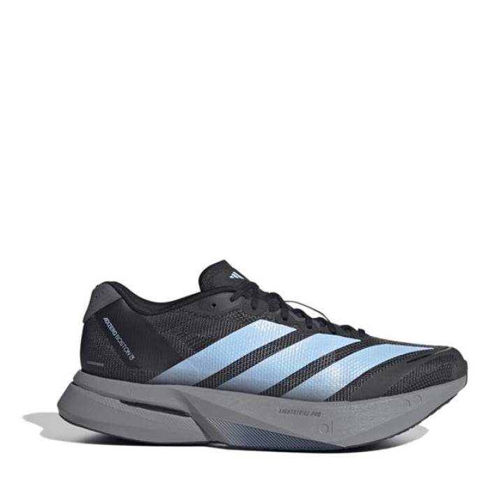 アディダス Adidas 【 Adizero Boston 13 Road Running Shoes Mens Men Black/Blue 】 アディゼロ 豆の町 13 サー青少年 シューズ 運動すること靴 メンズ メンズ 黒いこと 黒いこと 青み 青色