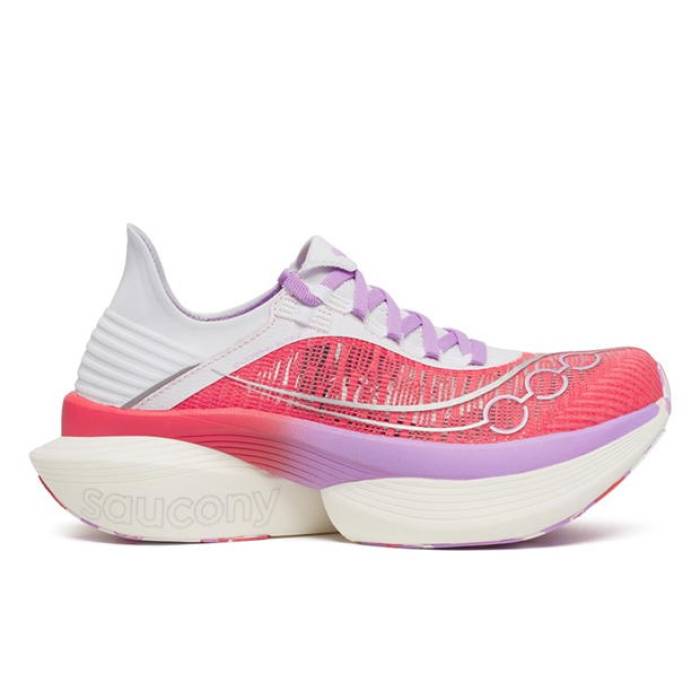 サッカニー Saucony 【 Endorphin Elite 2 Running Shoes Womens Women Coral/White 】 エリート シューズ 運動すること靴 レディース レディース 白いこと 白いこと