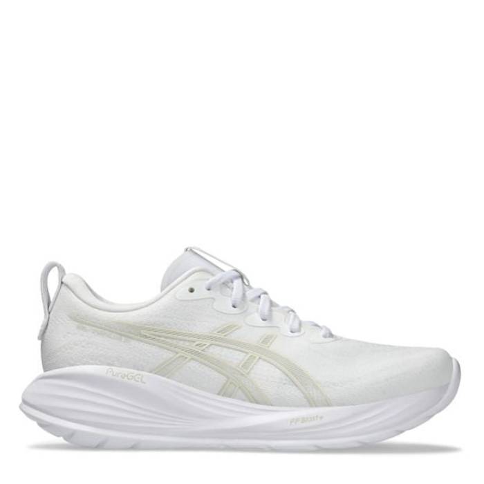 アシックス Asics 【 Gel-Cumulus 27 Road Running Shoes Womens Women White/Lake Grey 】 シューズ 運動靴 レディース レディース 白色 ホワイト 灰色 グレー