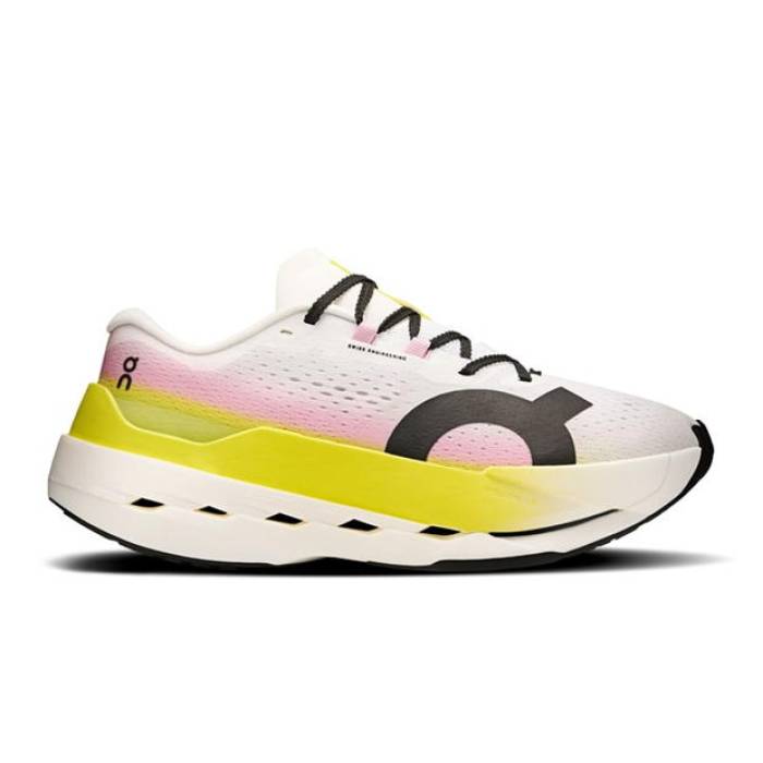 オン On 【 Cloudboom Max Running Shoes Womens Women White/Lime 】 マックス シューズ 運動すること靴 レディース レディース 白いこと 白いこと 菩提樹