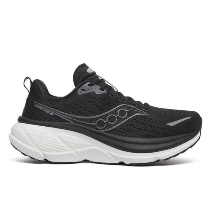 サッカニー Saucony 【 Hurricane 25 Road Running Shoes Womens Women Black/White 】 ハリケーン シューズ 運動靴 レディース レディース 黒色 ブラック 白色 ホワイト|スニケス
