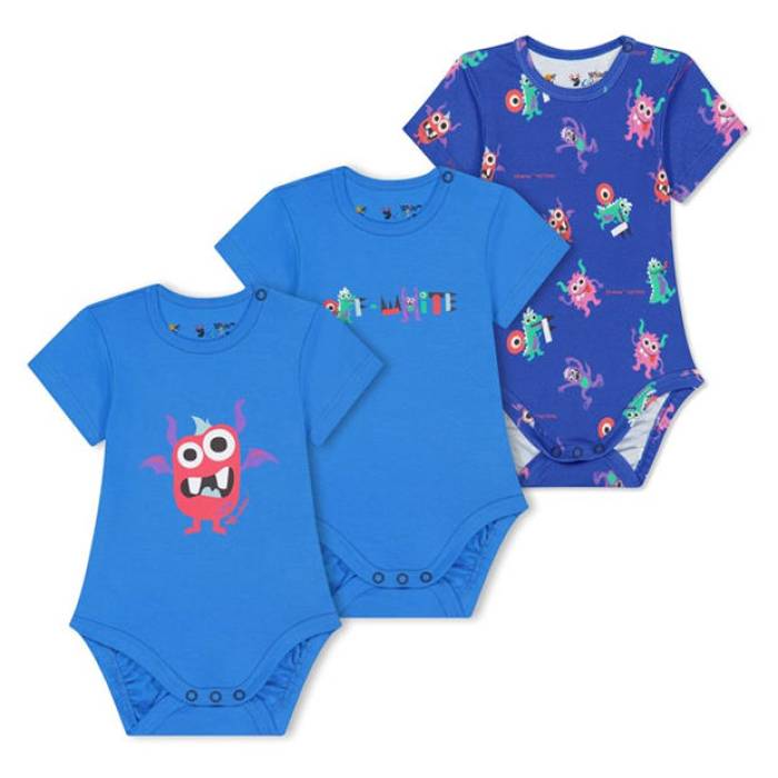 Off White 【 Kids M Body Set 3 Pack Monster Clover The Heading Kids Blue/Multi 】 ジュニア キッズ 青色 ブルー