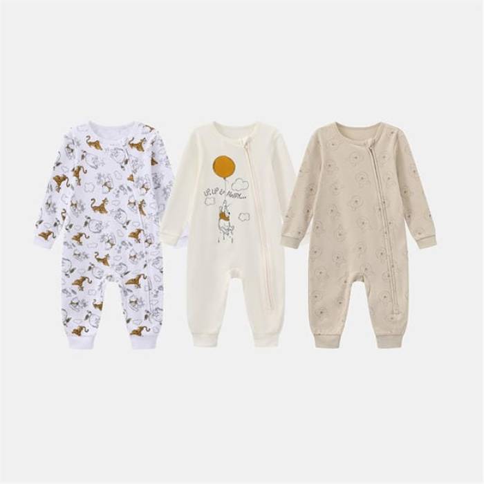 Character 【 3Pk Sleepsuit Baby Kids Winnie 】 お坊っちゃん キッズ