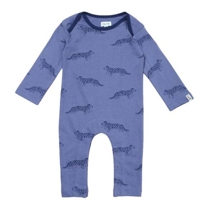 Lilly And Sid 【 Leopard Playsuit Kids Blue 】 ヒョウ柄 レオパード お坊っちゃん キッズ 青碧 青碧