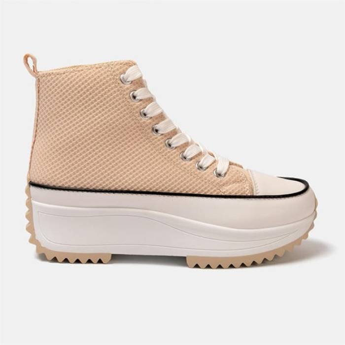 Firetrap 【 Platform Hi Top Ladies Trainers Women Beige 】 シューズ スニーカー レディース ベージュ
