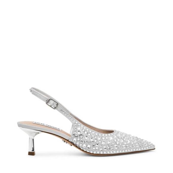 スティーブマデン Steve Madden 【 Women\'s Korra Slingback Women Silver Stones 】 レディース レディース Silver 銀色・シルバー|スニケス