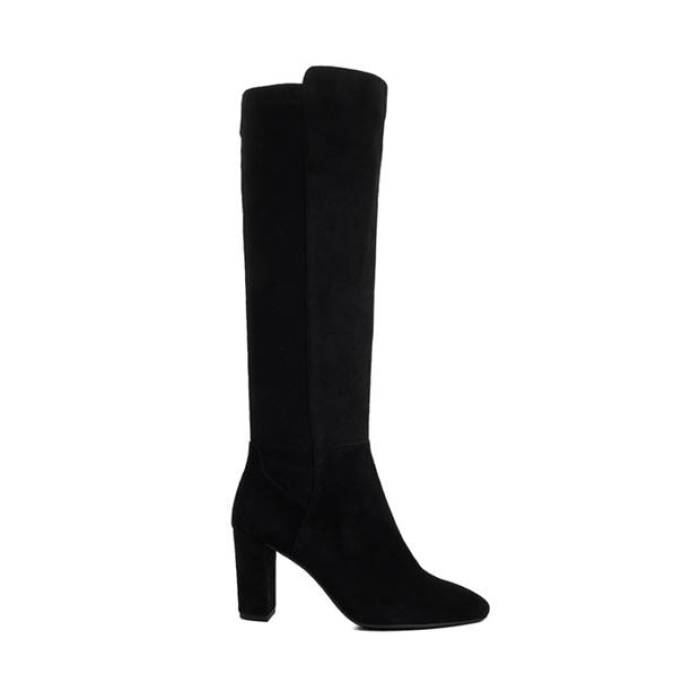 デューンロンドン Dune London 【 Women's Sirenaa Knee High Boots Women Black Fabric 】 レディース ハイ ブーツ レディース 黒色 ブラック