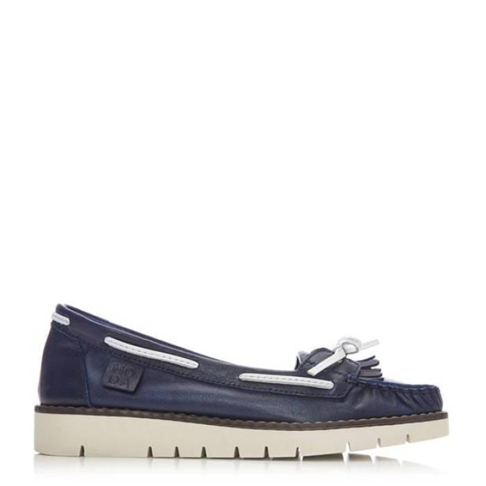 Moda In Pelle 【 Women\u0027s Esmee Loafers Women Navy 】 レディース 置き目毛革 レディース 紺色 米国海軍