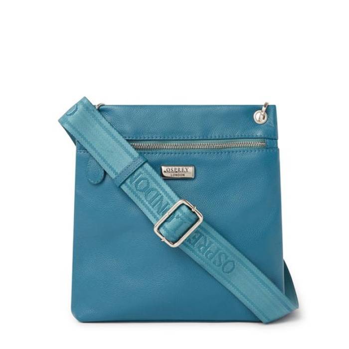 Osprey London 【 Miami Leather Crossbody Bag Women Teal 】 マイアミ レザー バッグ レディース