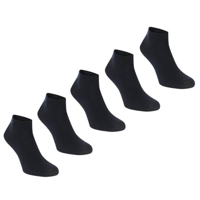 Slazenger 【 5 Pack Trainer Socks Junior Size 1-6 Kids Black 】 トレーナー ソックス・靴下 ジュニア キッズ 黒色 ブラック|スニケス