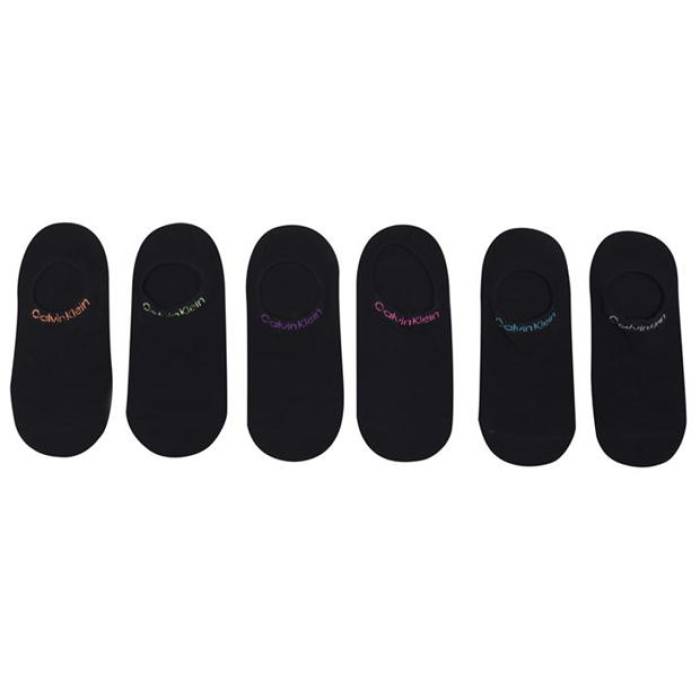 カルバンクライン Calvin Klein 【 6 Pack Socks Women Black 】 ソックス・靴下 レディース 黒色 ブラック